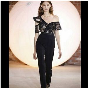 NWT self portrait lace frill jumpsuit